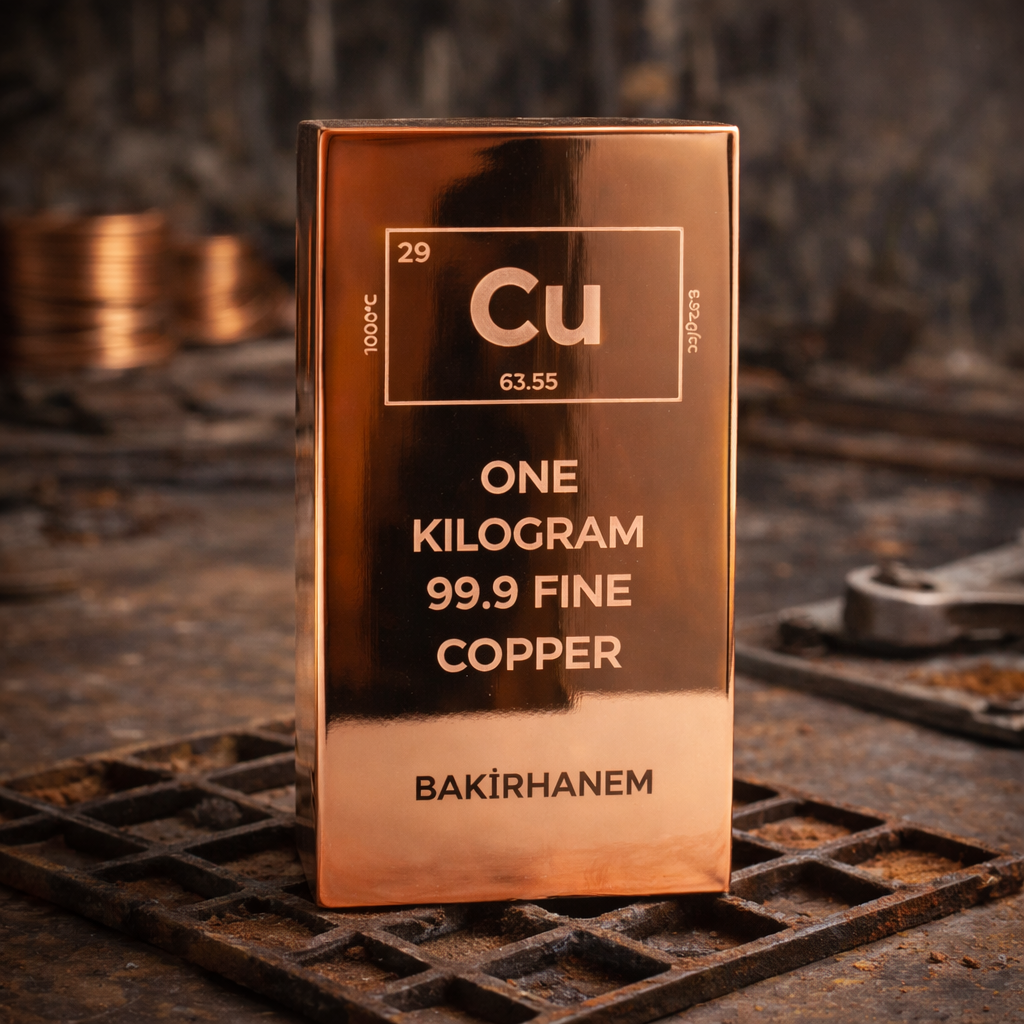 Bakırhanem 1 Kilogram Saf %99.8 Bakır Külçe
