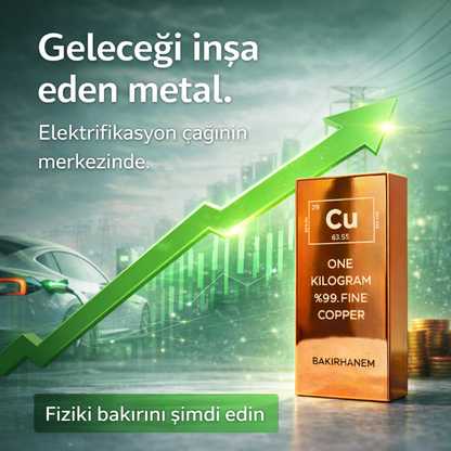 Bakırhanem 1 Kilogram Saf %99.8 Bakır Külçe