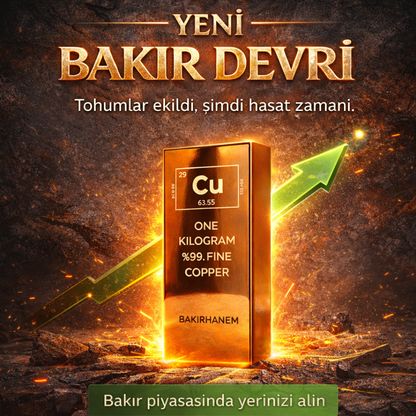 Bakırhanem 1 Kilogram Saf %99.8 Bakır Külçe